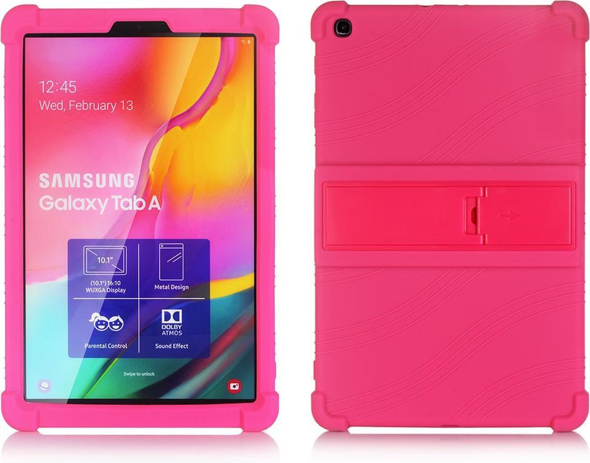 Geschikt voor Samsung tablet A7 - Schokbestendige stand Cover - Ideale tablet hoes voor kinderen - Roze