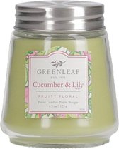 Greenleaf Geurkaars Cucumber Lily 7 X 8 Cm Wax/glas Groen