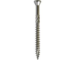CONTEQ - Vlonderschroeven RVS-410 - 5.0 x 80 mm (100st.) Lenskop Edelstaal gehard TX-25 Doos 100 stuks