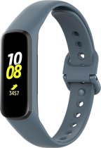 Siliconen Smartwatch bandje - Geschikt voor  Samsung Galaxy Fit 2 siliconen bandje - grijsblauw - Strap-it Horlogeband / Polsband / Armband
