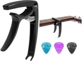 LUXE Gitaarklem Kapodaster klassieke akoestische gitaar - Aluminium Gitaar Veer Capo + 3 Plectrum