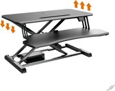 FlexyStands™ Sit-Stand Desk Elektrisch - Laptoptafel - Zit Sta Bureau - Computertafel - Zit Sta Verhoger - Bureautafel - Groot Scherm en Toetsenbord Blad - Ruimte voor 2 Schermen - Nieuw Model 2021
