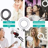 BOTC - Selfie LED Ring Lamp - 26Cm / 10 inch en Telefoonhoude - Zonder Statief – Studiolamp - Ringlamp - Studiolamp - Licht om online make-up te leren - Photography -Youtube - Ins - Tik tok -