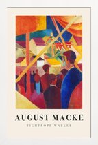 JUNIQE - Poster met houten lijst Macke - Tightrope Walker -13x18