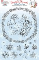 Angela Poole Clear stamp - Kerst vreugde - A5 - Set 16 stempels