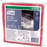 Tork Microvezel Herbruikbare Reinigingsdoek 30x30, rood (183603)