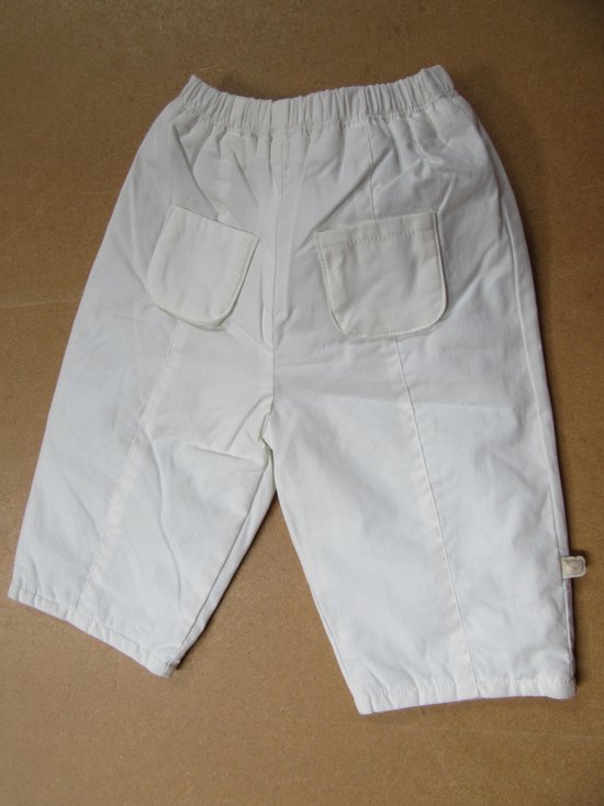 noukie's , pantalon long , uni , blanc , doublé, 6 mois 68