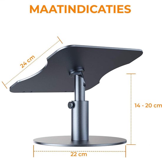 R2B Laptop standaard verstelbaar - 360 graden laptopverhoger