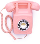 GPO 746WALLPUSHPIN - Muurtelefoon retro jaren ‘70, druktoetsen, roze