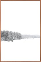 JUNIQE - Poster met kunststof lijst White White Winter 1/2 -40x60