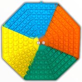 Fidget Toys - XXXL Regenboog Octagon Pop It Fidget Toy - MEGA Pop It - Rainbow - 2x Dobbelsteen - TikTok - 40CM - NIEUW