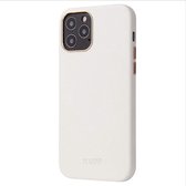 IYUPP Leren telefoonhoesje geschikt voor Apple iPhone 12 / 12 Pro Hoesje Leer Wit - Premium