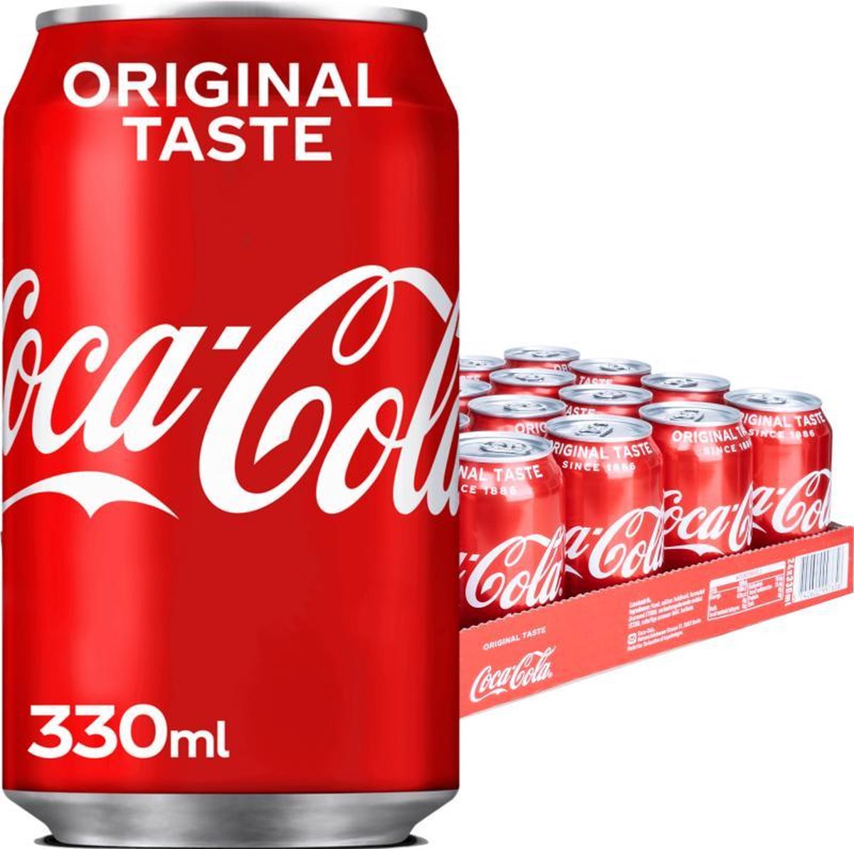 Tactiel gevoel prieel Rechtdoor Coca Cola Blikjes Tray - 24 x 33cl | bol.com