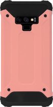 - WLONS Rubber Kunststof Bumper Case Hoesje Geschikt voor Samsung Galaxy Note 9 - Goud Rose