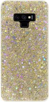 - ADEL Premium Siliconen Back Cover Softcase Hoesje Geschikt voor Samsung Galaxy Note 9 - Bling Bling Glitter Goud