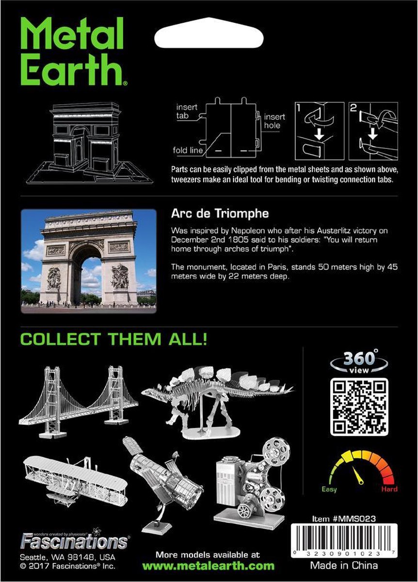 Metal Earth Arc de Triomphe — afbeelding 7