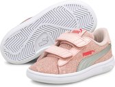 Puma Smash V2 Glitz Glam meisjes sneakers - Roze - Maat 26 - Uitneembare zool