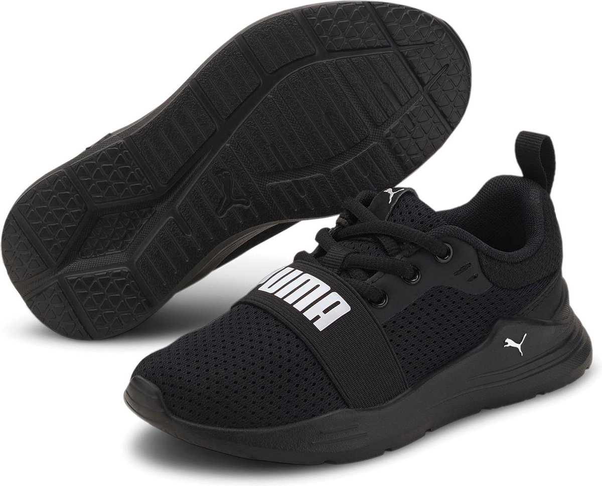 PUMA Wired Run PS Kinder Sneakers - Zwart/Wit