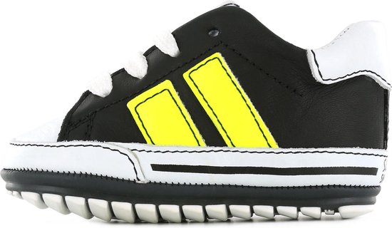 Shoesme zwarte babysneaker met gele strepen | bol.com