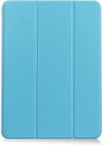iPad Air 2020 Hoes - iPad hoes 2020 - iPad Air 4 10.9 Bookcase - Trifold Smart hoesje licht Blauw