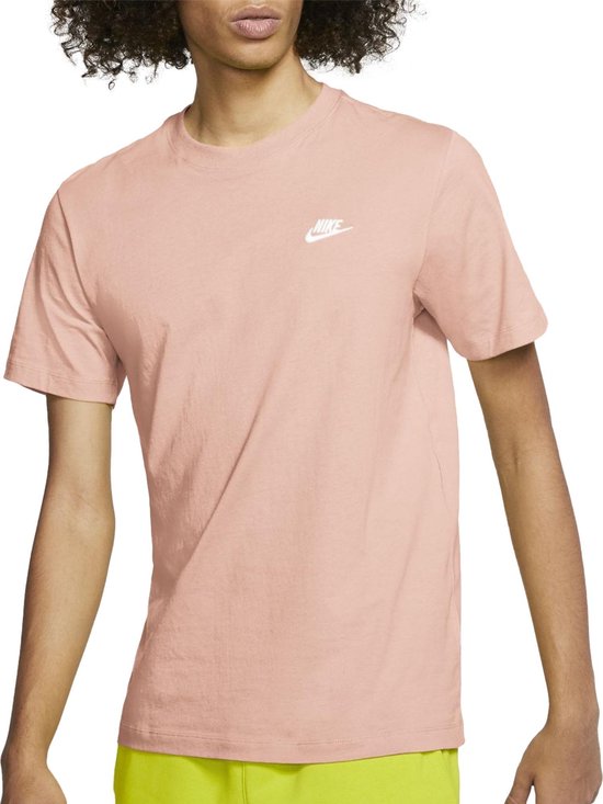 T-shirt Nike Sportswear Club - Homme - Rose - Blanc | bol.com