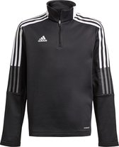 adidas - Tiro 21 Warm Top Youth - Voetbaltrui Kinderen - 128 - Zwart