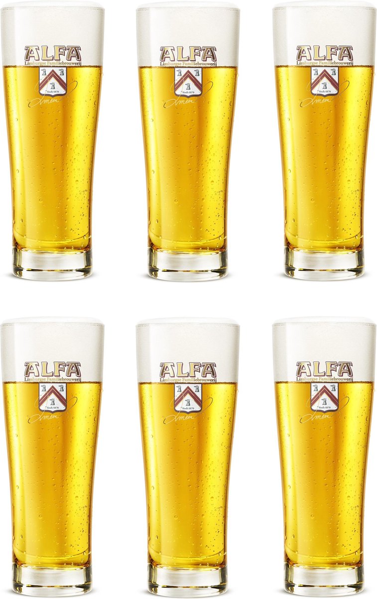 Alfa Bierglas Stoer 300 ml - 6 Stuks