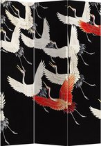 Fine Asianliving Paravent Paravent 3 panneaux Grues japonaises L120xH180cm