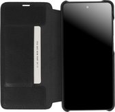 Minim Samsung Galaxy A72 Hoesje Echt Leer Book Case Zwart