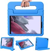 Tablet hoes voor Samsung Galaxy Tab A7 Lite (2021) - Kinderhoes met handvat - Schokbestendige Kids cover - Licht Blauw