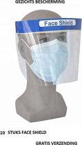 Spatmasker Gezichtscherm - Beschermkap voor gezicht - Transparant - 1 Stuks