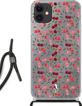 iPhone 11 hoesje met koord - Cherry's