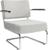 Design stoel of fauteuil gestoffeerd met wollen viltstof kleur antraciet