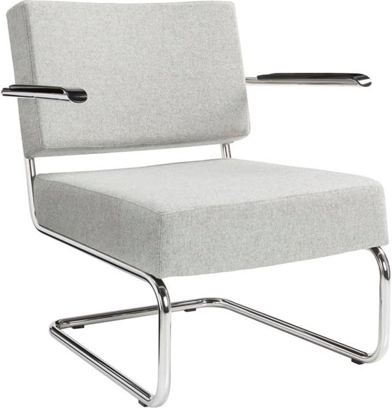 ABC Kantoormeubelen design stoel of fauteuil gestoffeerd met wollen viltstof kleur antraciet