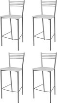 Tommychairs Elegance - Eetkamerstoelen - Set van 4 - Aluminium & Natuurlijke - Hout