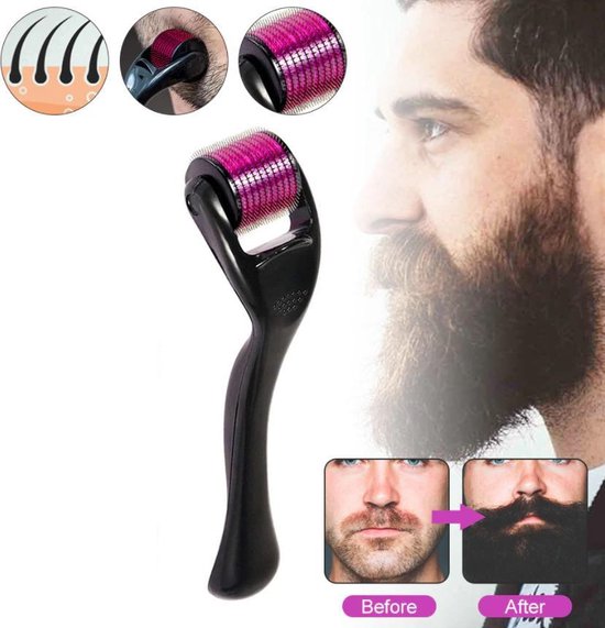 Croissance de la barbe - Beard Roller 0.5mm - Dermaroller =- rouleau  anti-rides -... | bol.com