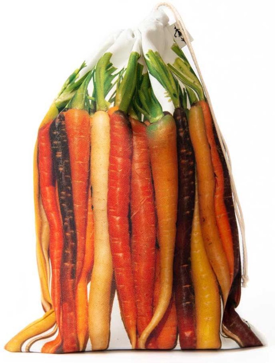 Herbruikbare groenten zak - Wortels - MB Design - H 31 x B 21 cm