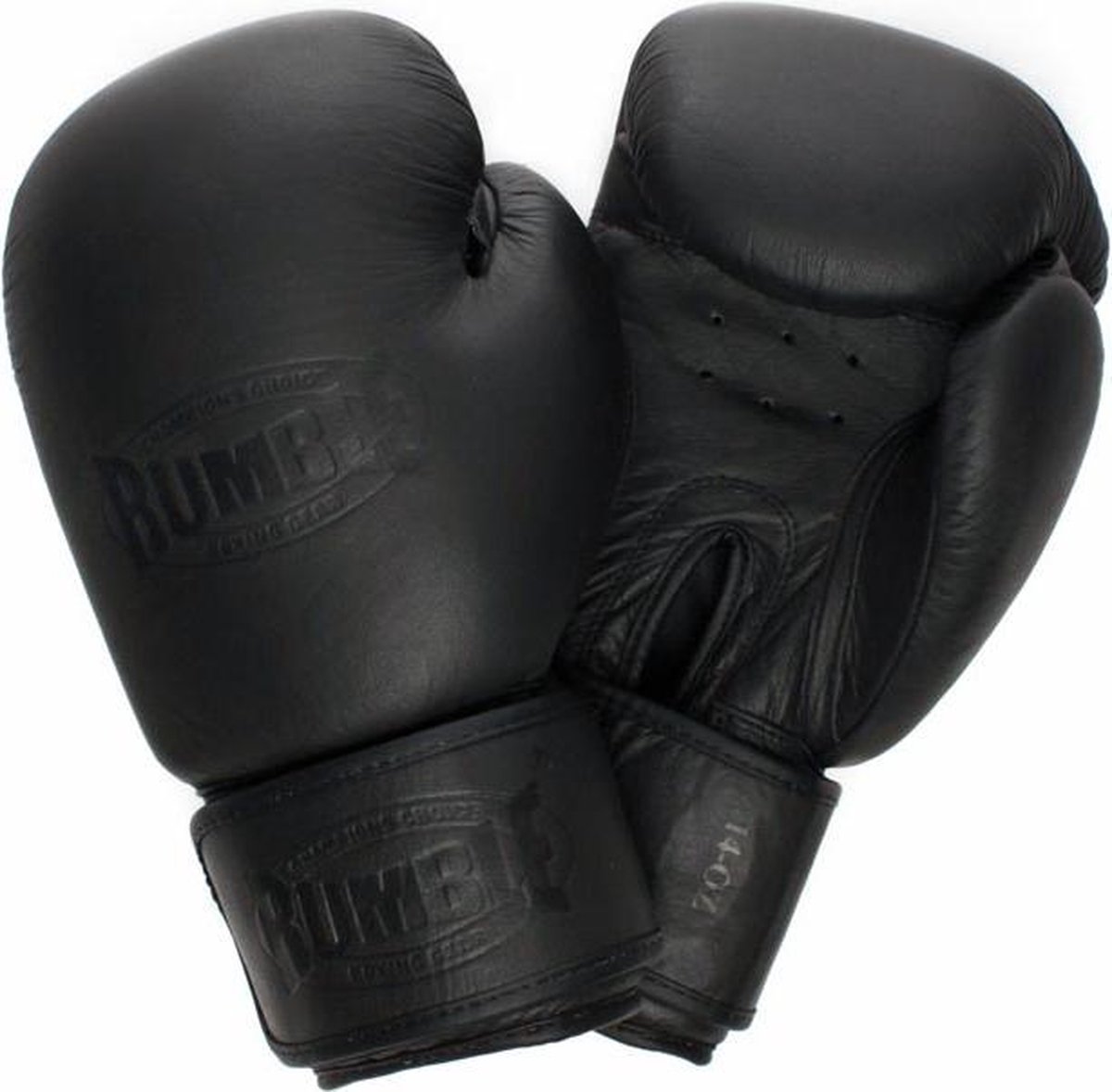 Rumble Retro Zwart Leer (kick)bokshandschoen 14 Oz
