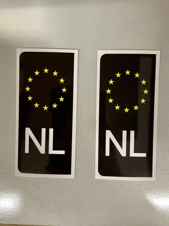 Zwart NL logo kentekenplaat 2 stuks | bol.com