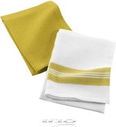 Livetti | Keuken Handdoeken | 2 STK | 50x70 | Geel