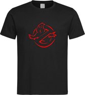 Zwart T-shirt met Rode “ Ghostbusters “ print maat S