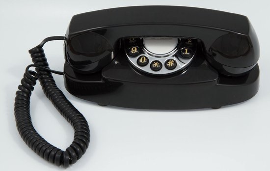Mini vaste telefoon met snoer voor op het bureau