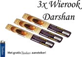 3x Wierook Darshan| 3 pakjes van 20 stuks wierook met Vardaan aansteker