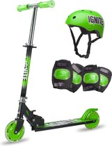 IGNITE Combo Pack- Step met Helm - Knie en Elleboog beschermers - Groen