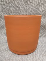 Mica Decorations Saar pot donker oranje H27 x D28,5cm Terracotta