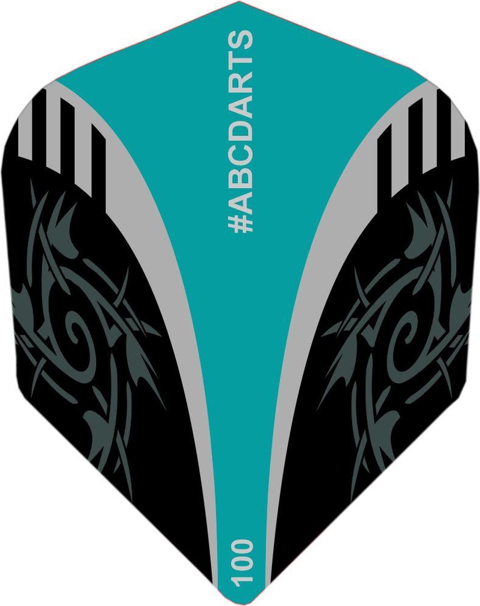 ABC Darts - Dart Flights - Extra Stevig - Tribal Jade - 8 sets (24 stuks)
