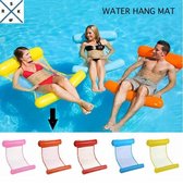 WaterHangmat- Rs&k Waterspeelgoed- Opblaasbare Waterhangmat- Zwembad - Opblaasbaar Voeten en Hoofdkussen stuk - Zwembad Lucht bed - Blauw