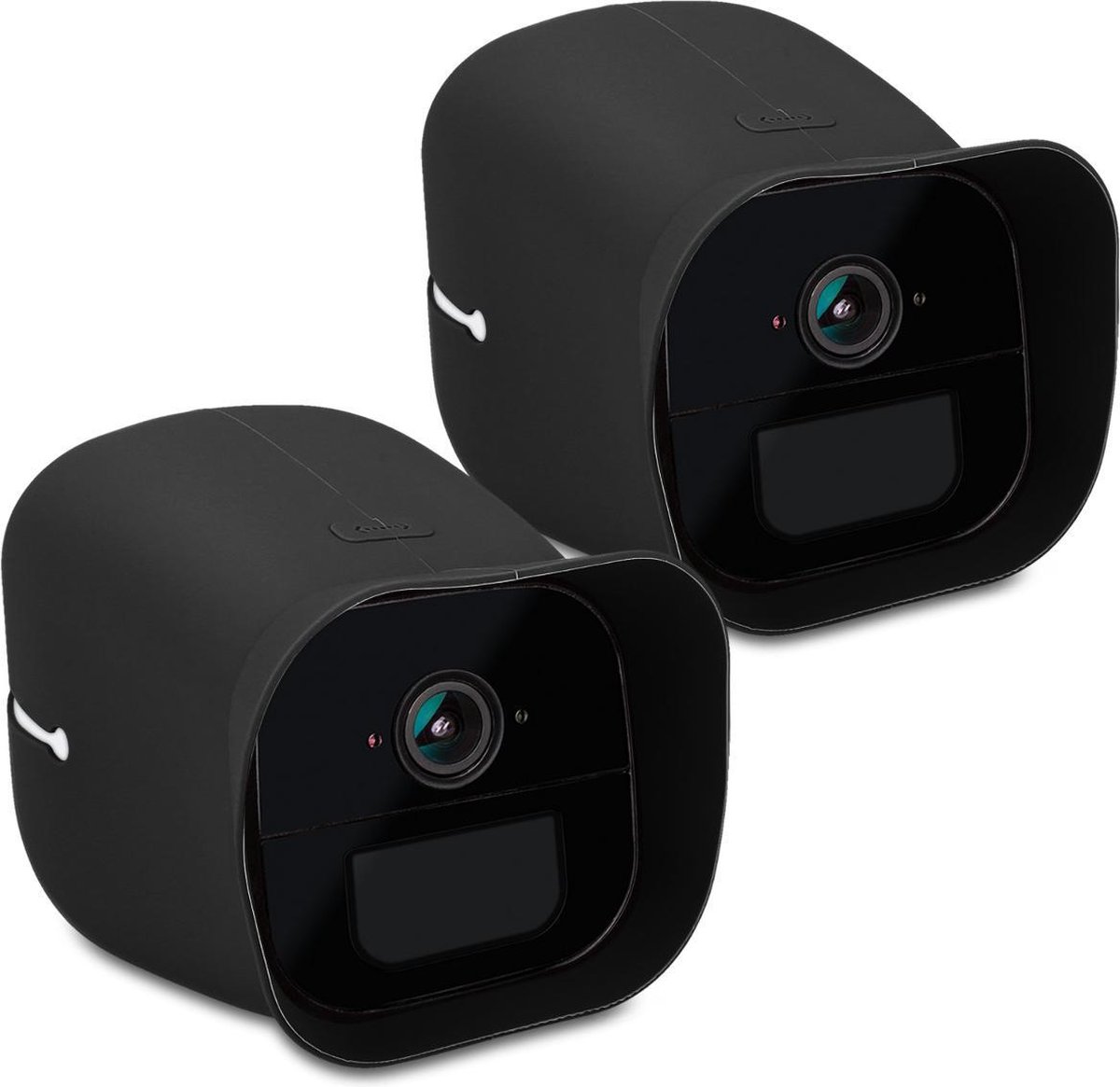 kwmobile 2x hoesje geschikt voor Arlo Go - Siliconen hoes voor beveiligingscamera - Beschermhoes in zwart