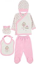 Monddoek cadeau - 5-delige baby newborn kleding set - Newborn set - Babykleding - Babyshower cadeau - Kraamcadeau