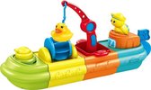 ByLara - Badspeelgoed Boot - 4-delig - Badspeelgoed - Vanaf 1 jaar - Incl. Badeend + Waterrad + Waterkanon + Zelfsturende kapitein